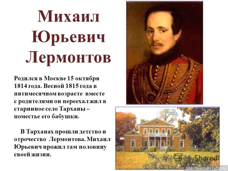 Лермонтов и города связанные с ним Лермонтов и города связанные с ним