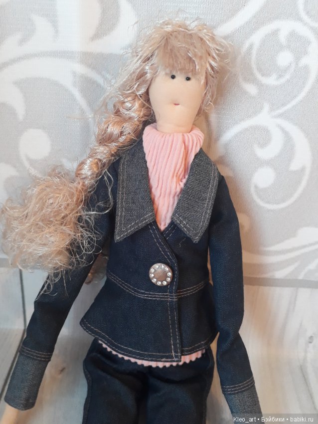 Тильда Angel Jeansjacket: выкройка куклы для шитья Ангел Тильда в джинсовой курточке МК Форум