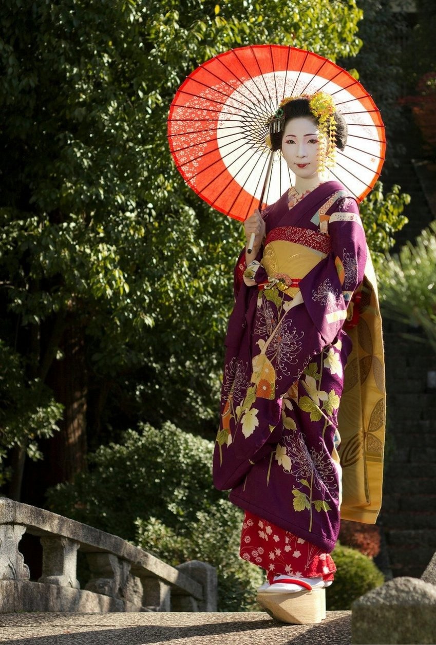 Япония кимоно гейши Самурай