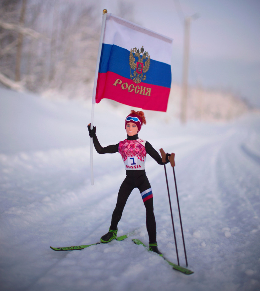 1 место - кукольный фотоконкурс Зимняя олимпиада