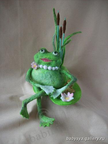 Лягушачье семейство - валяние, техника фильдц