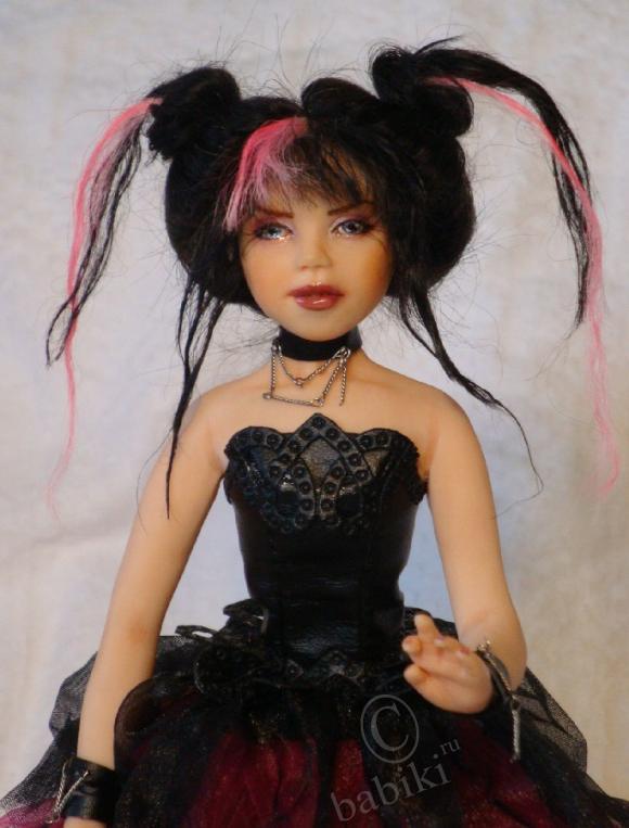 Девочка Эмо - Малина — Авторские куклы ручной работы: текстильные