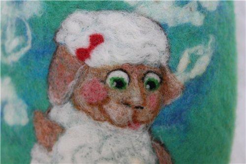 Тапки - мокрое валяние своими руками, Медвежья любовь (фото 3)