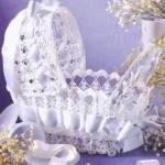 Сувенир - вязанная колясочка своими руками, схема вязания