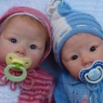 Мальчик и девочка. Куклы реборн, молд Robin скульптора Adrie Stoete