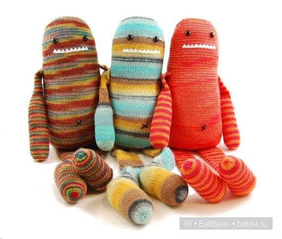 Вязанные маленькие монстрики - авторские игрушки от Rebecca Danger