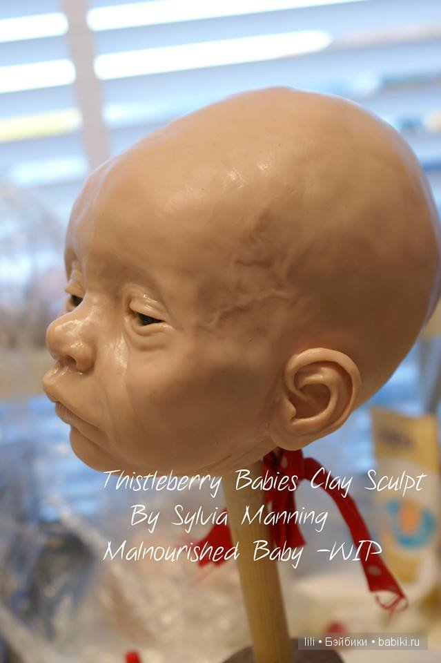 Недоедающий малыш, авторская кукла Sylvia Manning Thistleberry Babies
