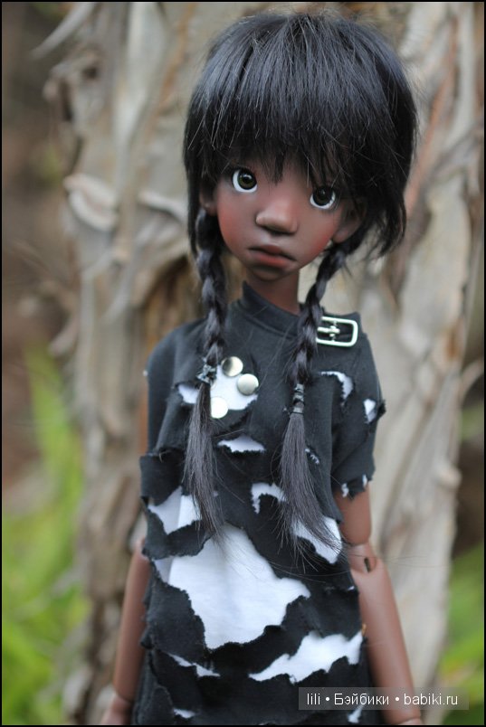 Tobi Human Dark Tan Resin 54cm by Kaye Wiggs