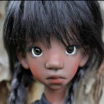 Tobi Human Dark Tan Resin 54cm by Kaye Wiggs