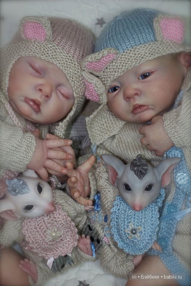 Молды кукол реборн Mouse Asleep &amp; Mouse Awake от скульптора Sylvia Manning