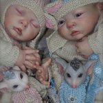 Молды кукол реборн Mouse Asleep & Mouse Awake от скульптора Sylvia Manning