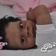 Силиконовый малыш-негритенок Baby Asriel от Jorja Pigott