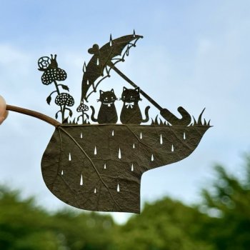 Работы из листьев lito_leafart