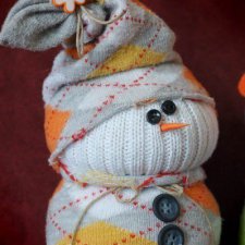 Снеговик из носков, мастер класс