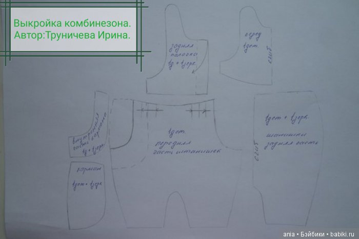 Комбинезон для игрушки - Выкройка Ирины Труничевой (фото 2)