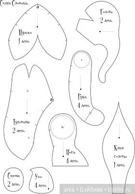 Выкройка игрушки Слоня - автор Ольга Троицкая (фото 2)