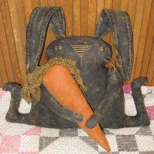 Зайка из старых джинсов с выкройкой