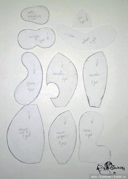 Выкройка игрушки. Кот автора Татьяна Обиход