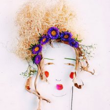 Невероятно нежные портреты, выполненные из цветов, ягод и растений