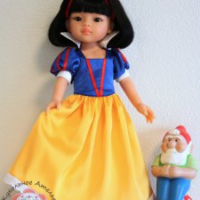 Выкройка платья Белоснежки для кукол Паола Рейна 32 см