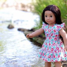Платье для кукол типа American Girl, с выкройкой