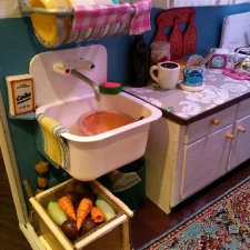 Советская кухня в хрущевке. Зима 80-го, ужин, автор Людмила Кудряшова