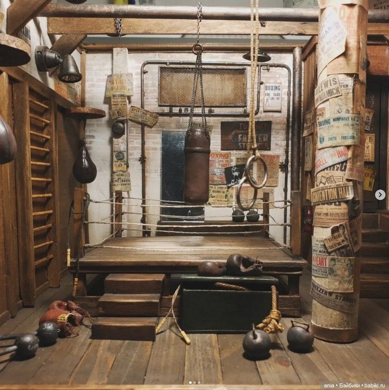 Боксерский зал в 1:12: суровая эстетика и магия деталей от Кэтрин