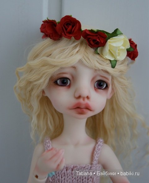 Мое новое творение парик для ягодки-цветочка Татьяны Трифоновой