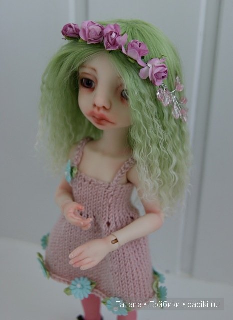 Мое новое творение парик для ягодки-цветочка Татьяны Трифоновой