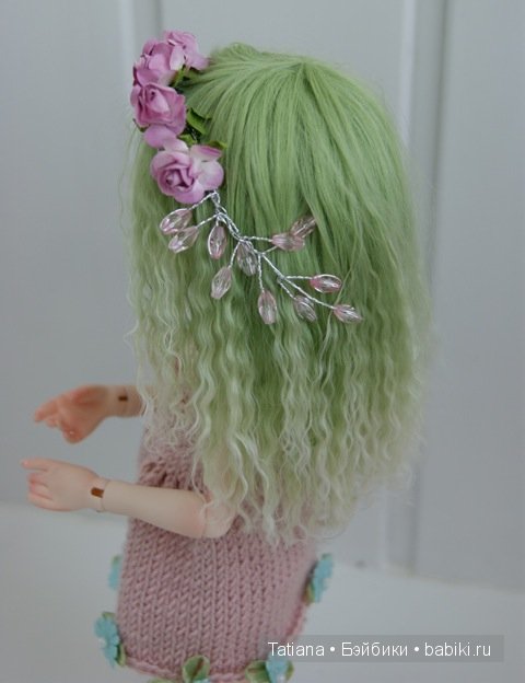 Мое новое творение парик для ягодки-цветочка Татьяны Трифоновой