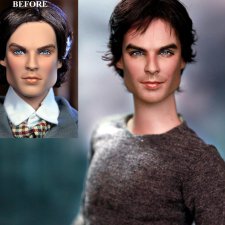 Tonner Vampire Diaries DAMON SALVATORE, мэйк куклы сделан Noel Cruz