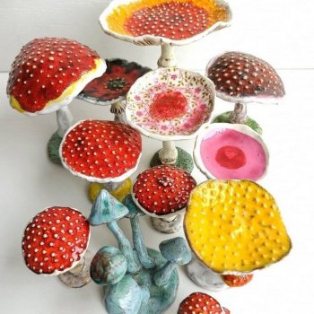 Волшебные мухоморчики ручной работы Валентины Фадеевой, ceramictales