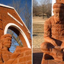 Кирпичные скульптуры Брэда Спенсера