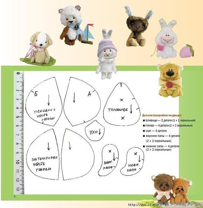 Мишка автор Юлия Овцина — Выкройки Мишек Тедди и медведей: классика
