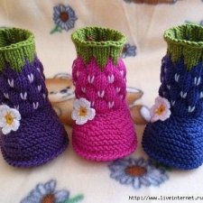 Пинетки-ягодки для кукол. Мастер класс