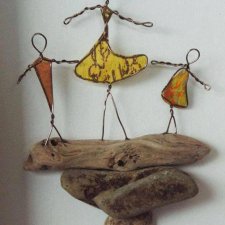 Необычное творчество, человечки из книг и проволоки