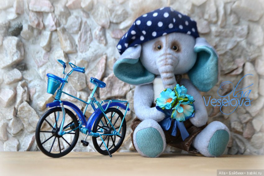 Выкройка игрушки, слоненка от Ольги Веселовой