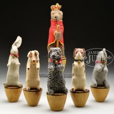 Войлочные кегли от STEIFF 1892 - 1903 гг, антикварные игрушки