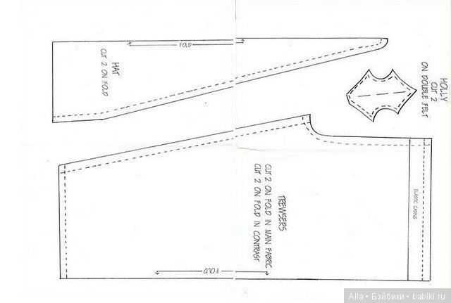 Выкройка новогоднего гнома (фото 3)