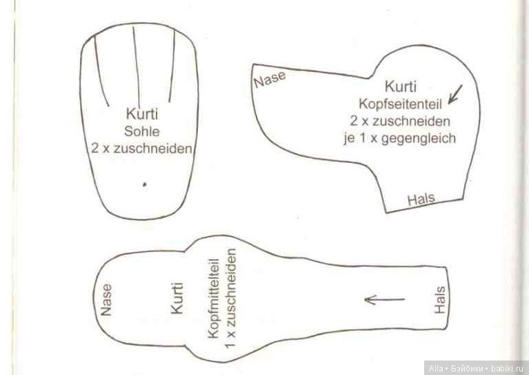 Мишка Курти с выкройкой — Выкройки Мишек Тедди и медведей: классика (фото 2)