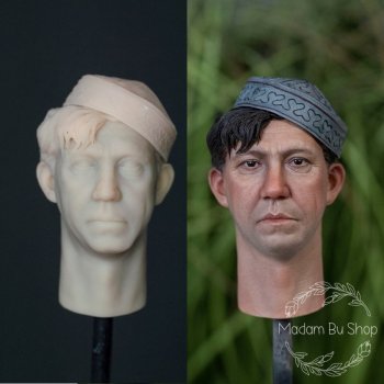 Кастом экшн-головы Юрия Никулина, автор Мадам Бу
