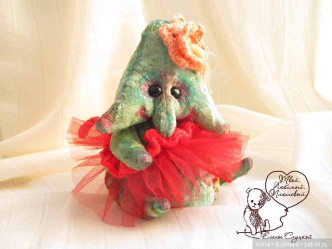 Ёлочка тедди, выкройка игрушки Елены Слуцкой