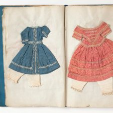 Книга с образцами кроя, вышивки и вязания, с элементами кукольного гардероба