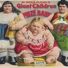 Цирковые афиши с детьми-гигантами