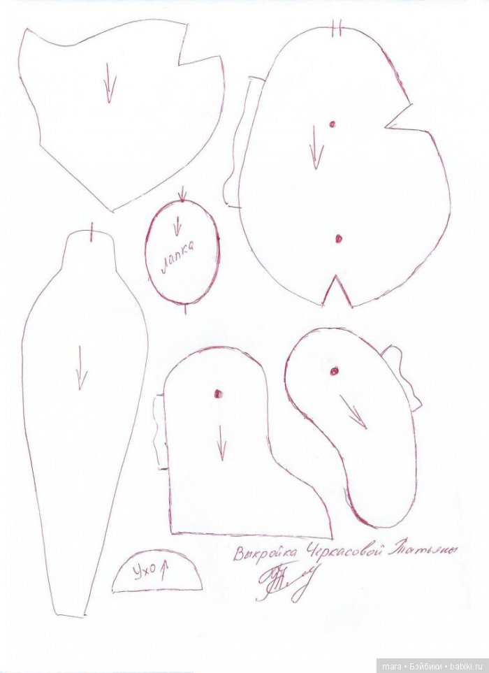 Выкройка тедди от Татьяны Черкасовой (фото 2)