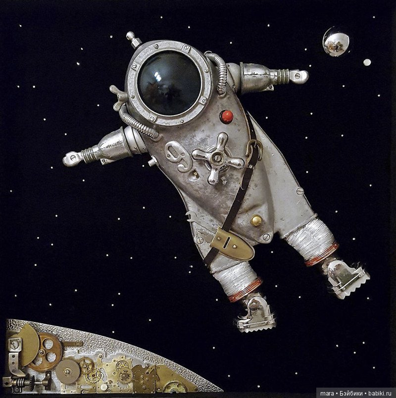 Скульптуры из мусора в стиде стимпанк (фото 8)