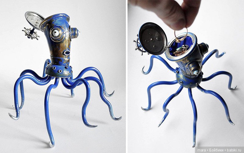 Скульптуры из мусора в стиде стимпанк