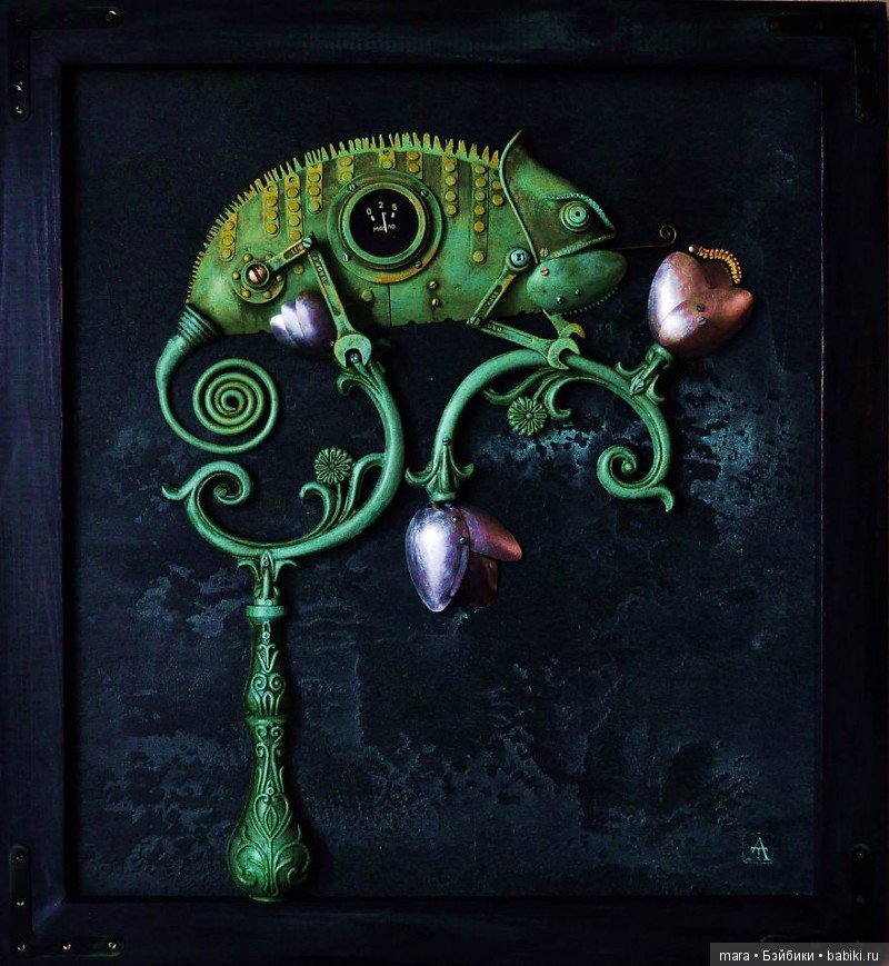 Скульптуры из мусора в стиде стимпанк (фото 2)