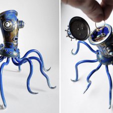 Скульптуры из мусора в стиде стимпанк