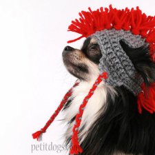 Веселые вязанные шапочки для собак вяжет рукодельница из Канады Erin